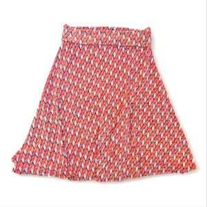 NWT Lularoe Multicolored Azure High- Low Knee  Lenght Skirt, Size XS